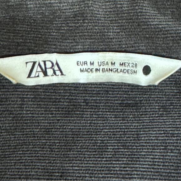 Zara Charcoal Button Down Shirt - Picture 5 of 11